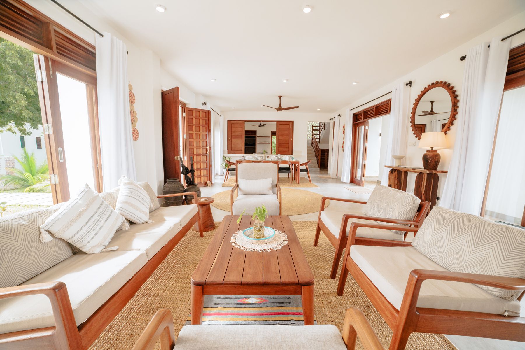 The indoor lounge